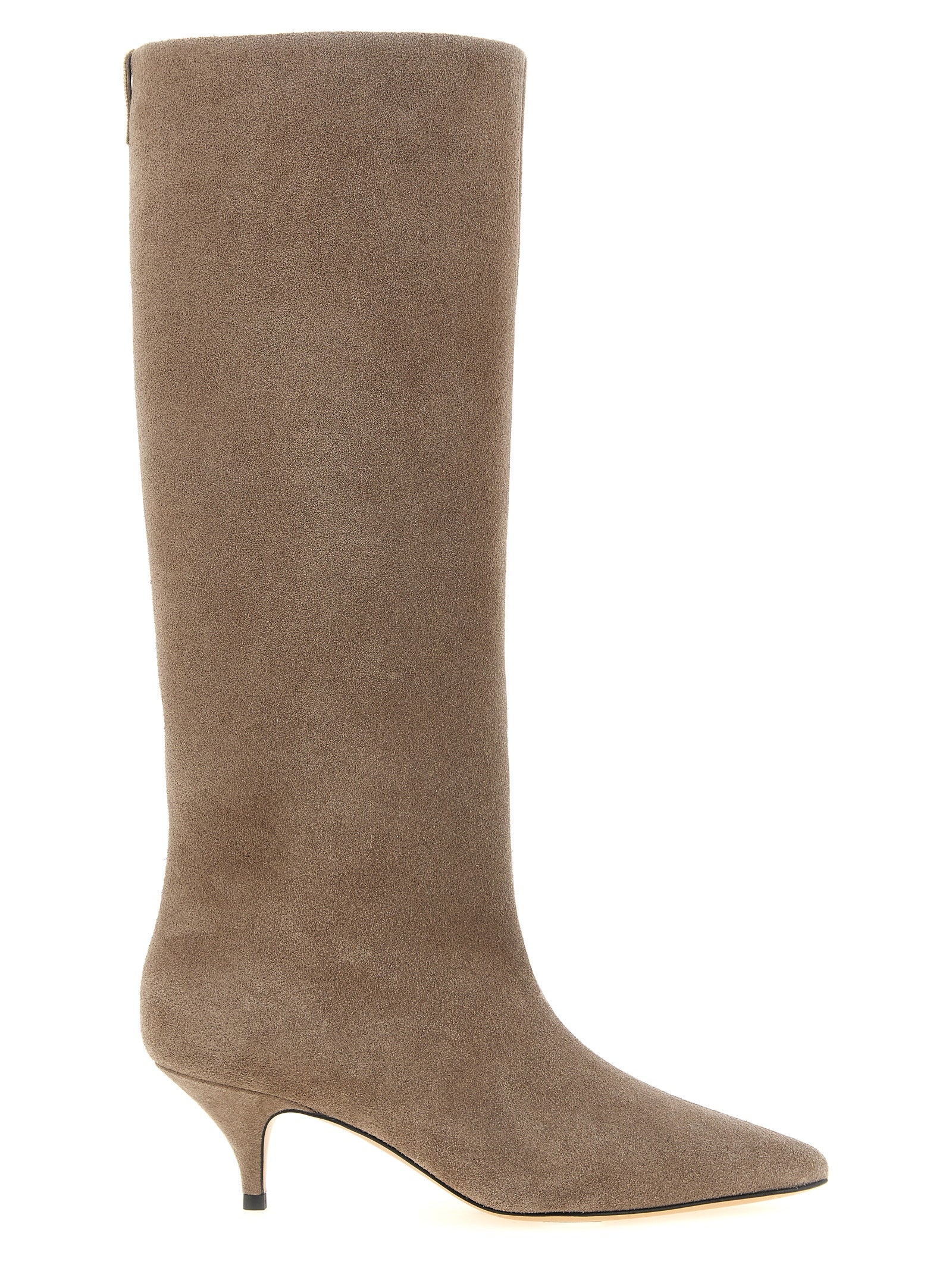 Beige Suede Leather Over The Knee