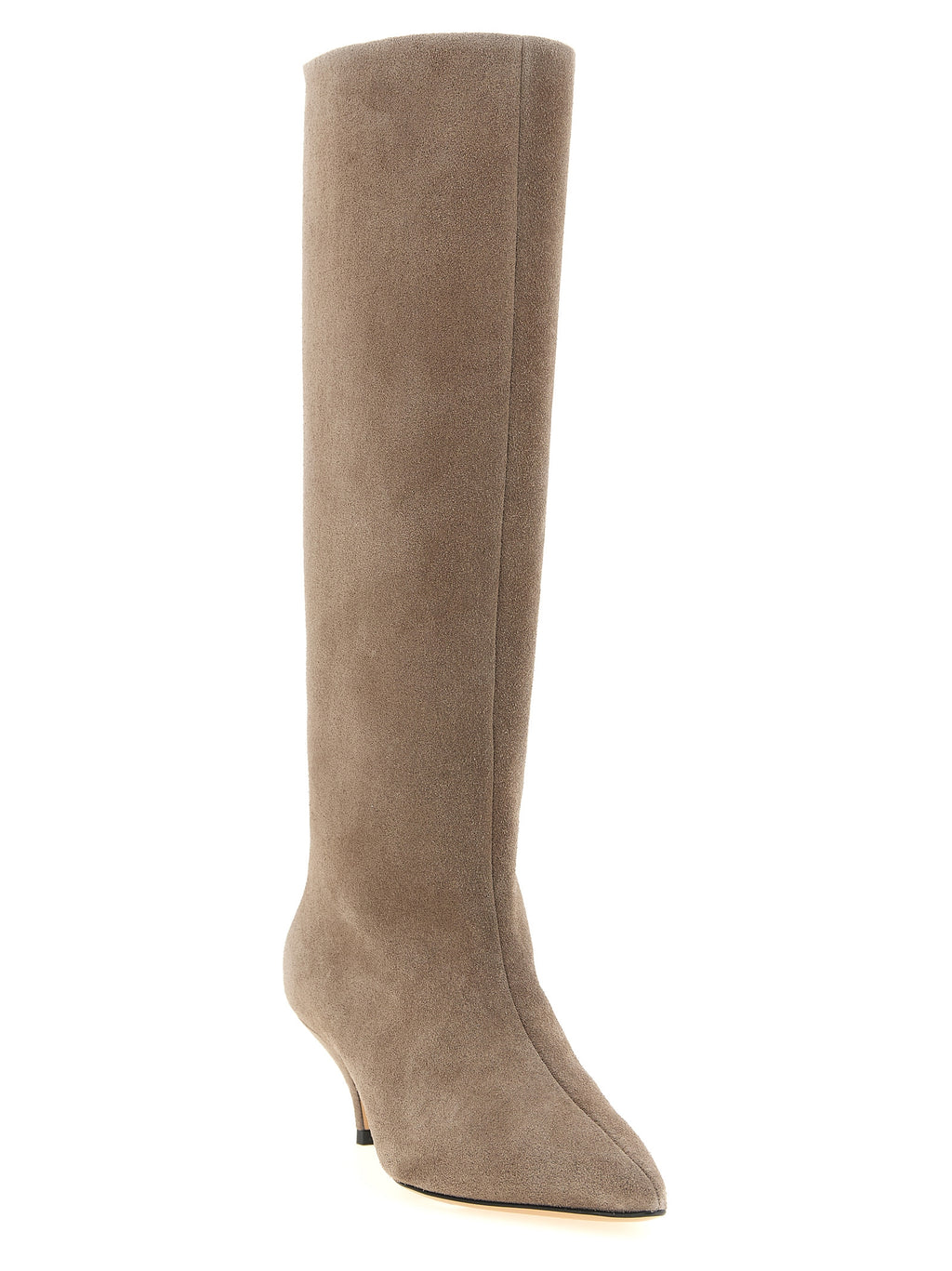 Beige Suede Leather Over The Knee