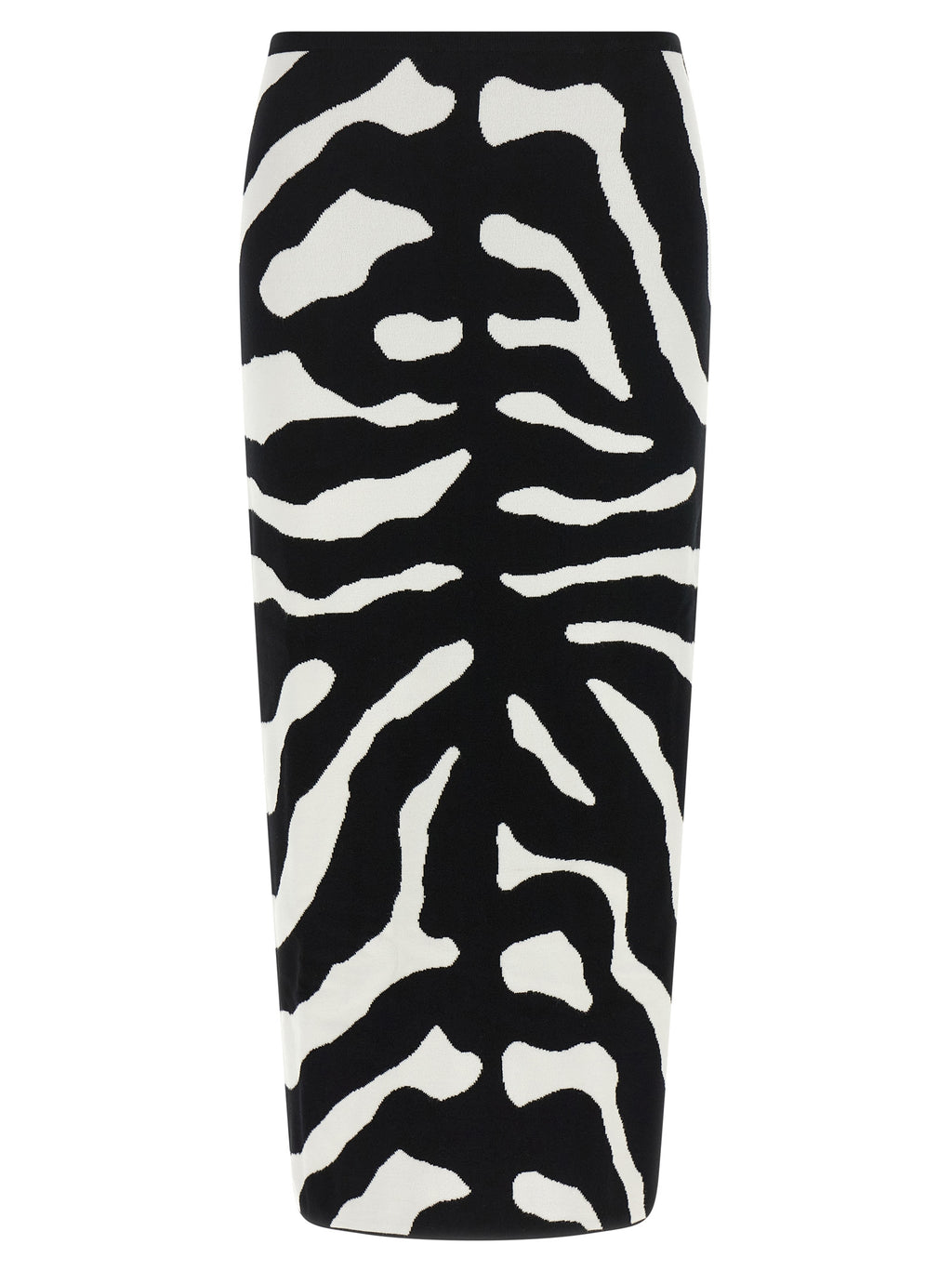 Bicolor Viscose Midi Skirt