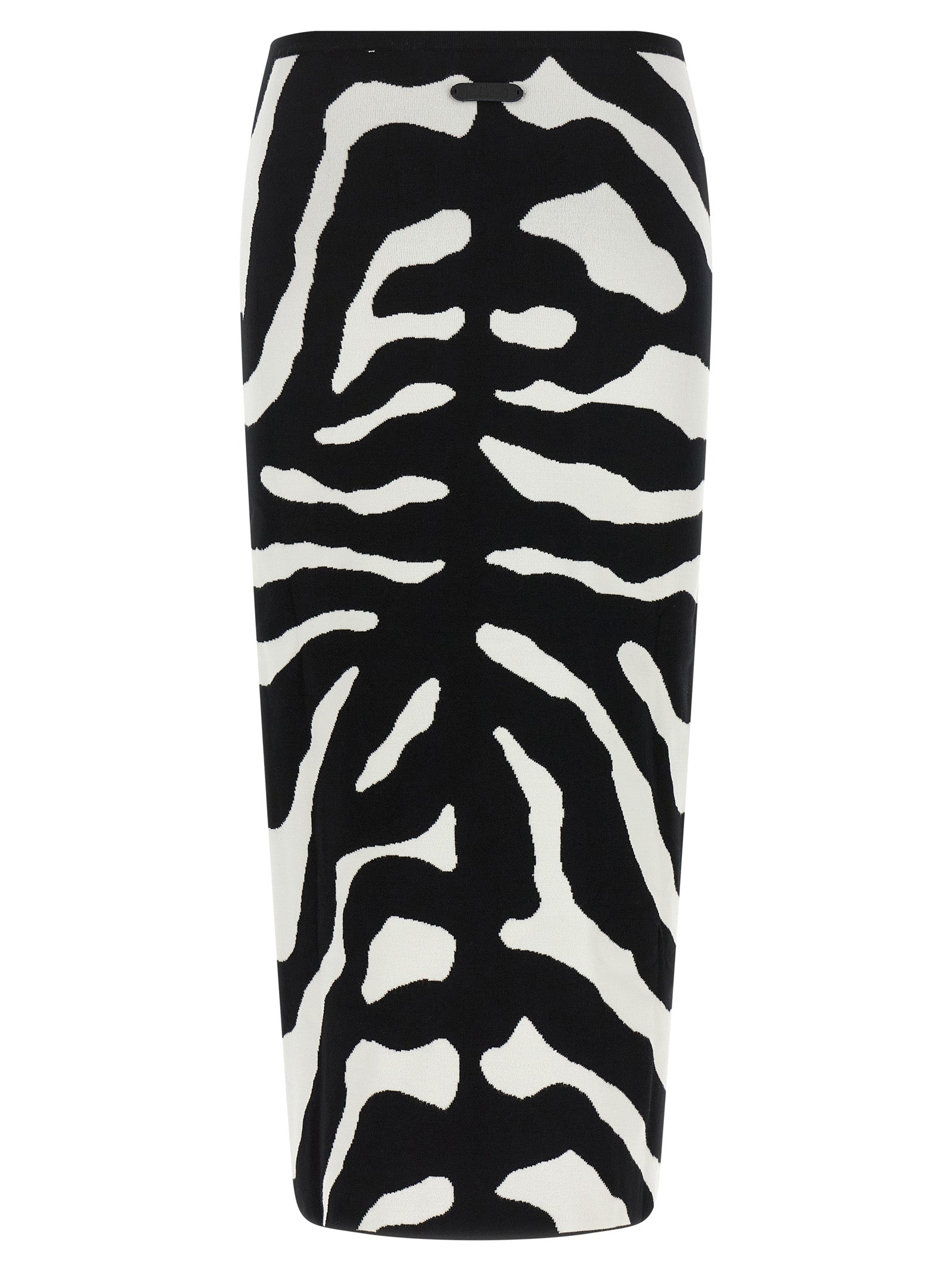 Bicolor Viscose Midi Skirt