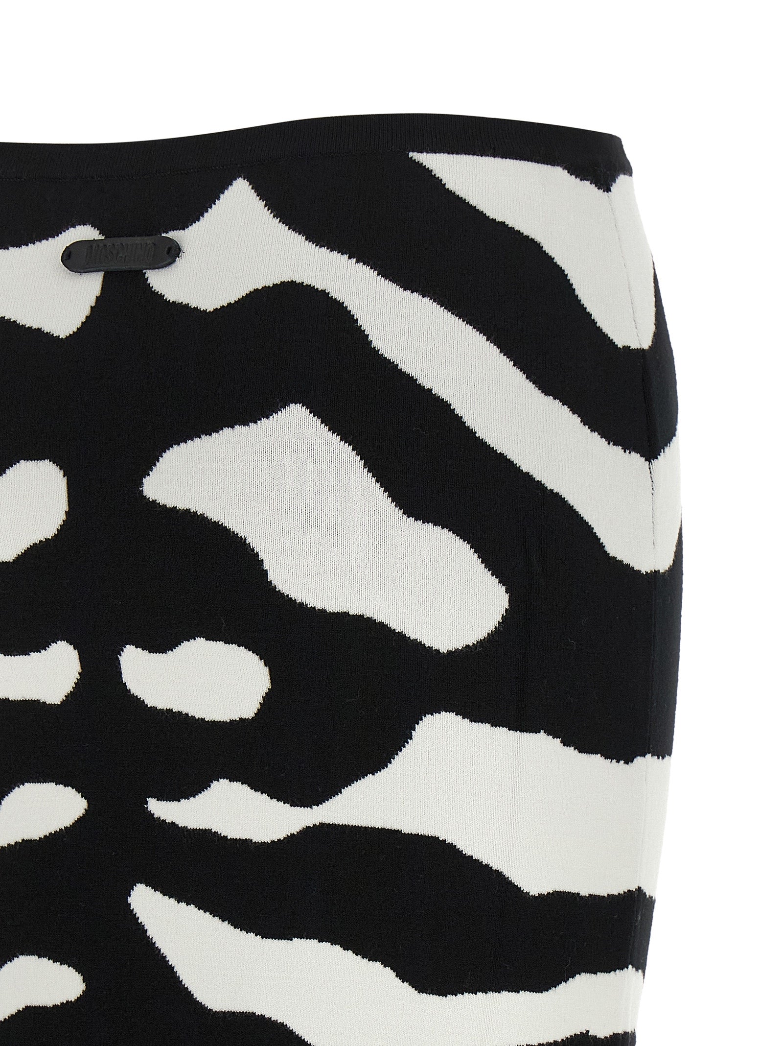 Bicolor Viscose Midi Skirt