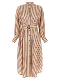 Multicolor Viscose Midi Dress