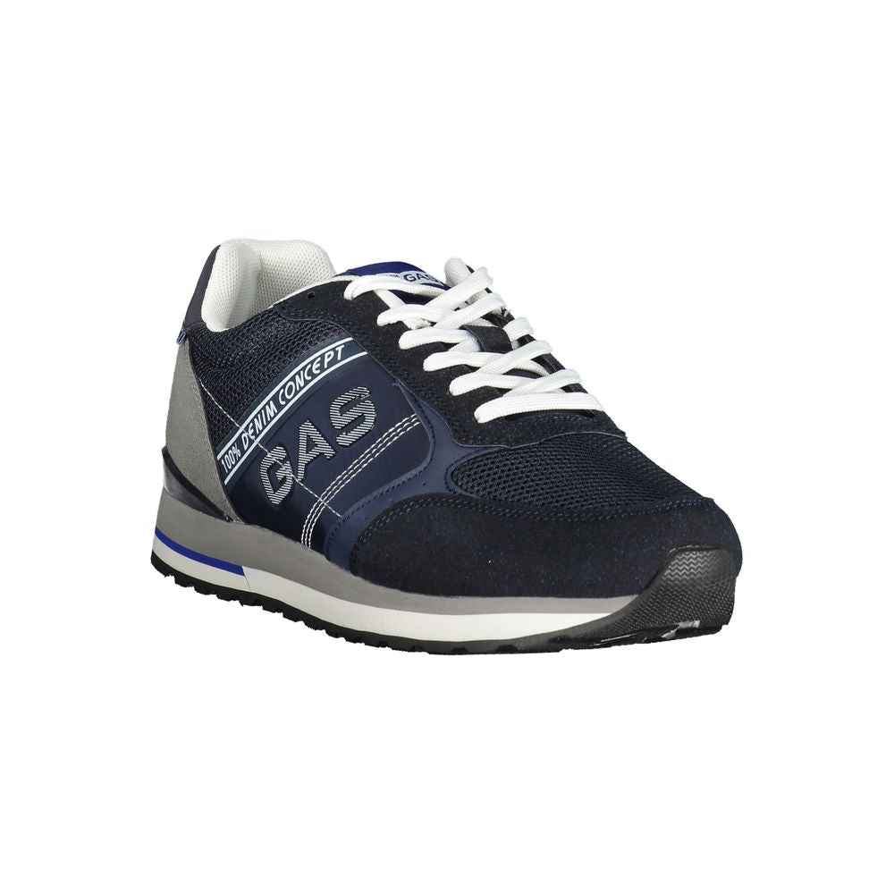 Blue Polyurethane Mens Sneaker