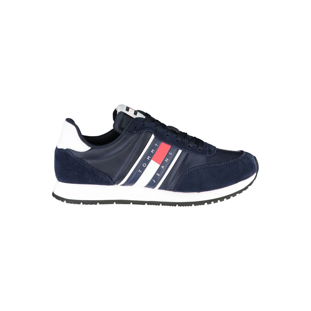 Blue Polyester Men's Sneaker