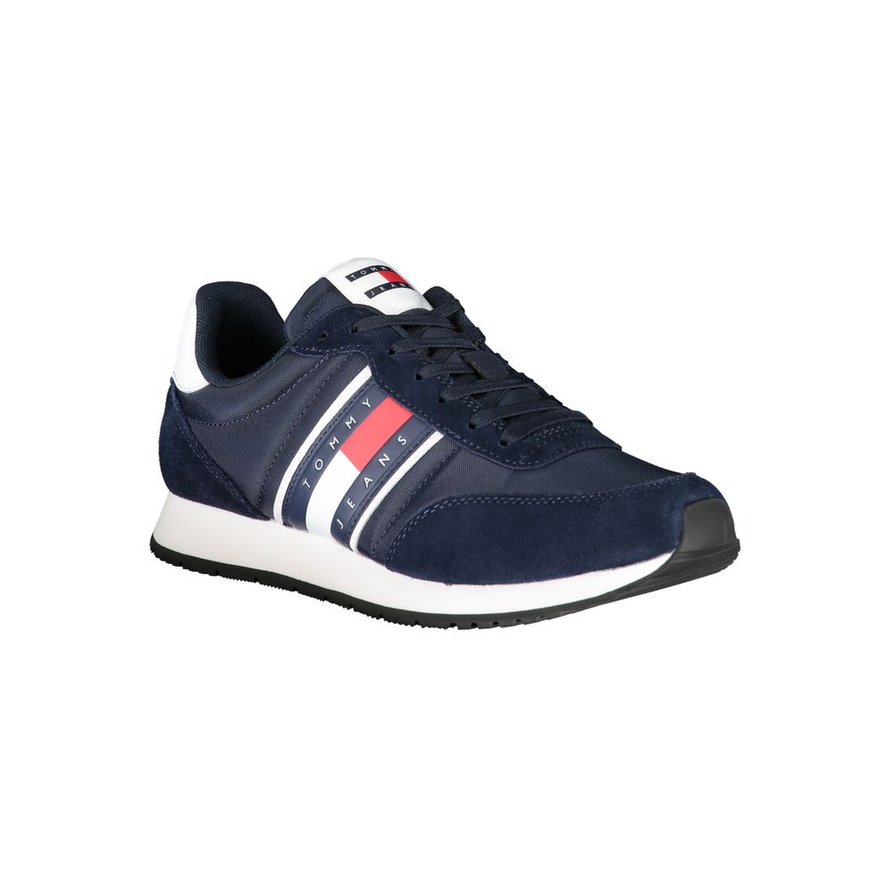 Blue Polyester Men's Sneaker