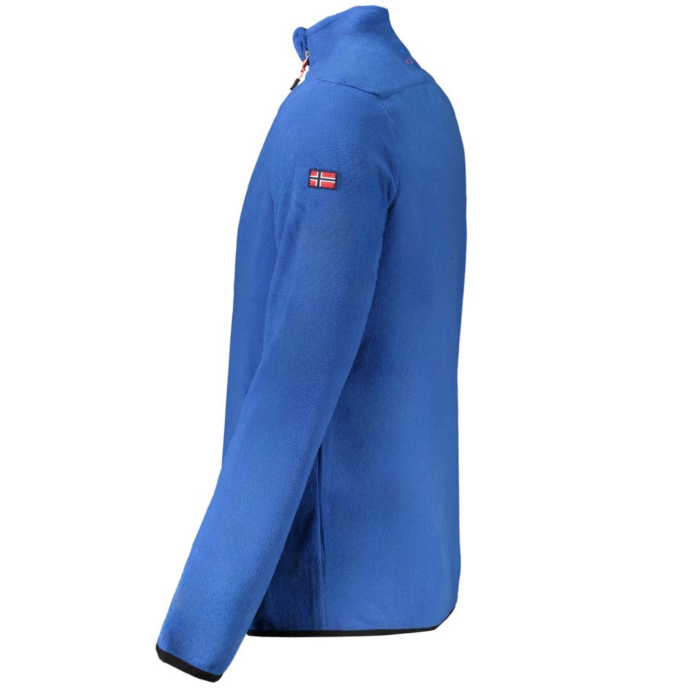 Blu Polyester Men Sweatshirt