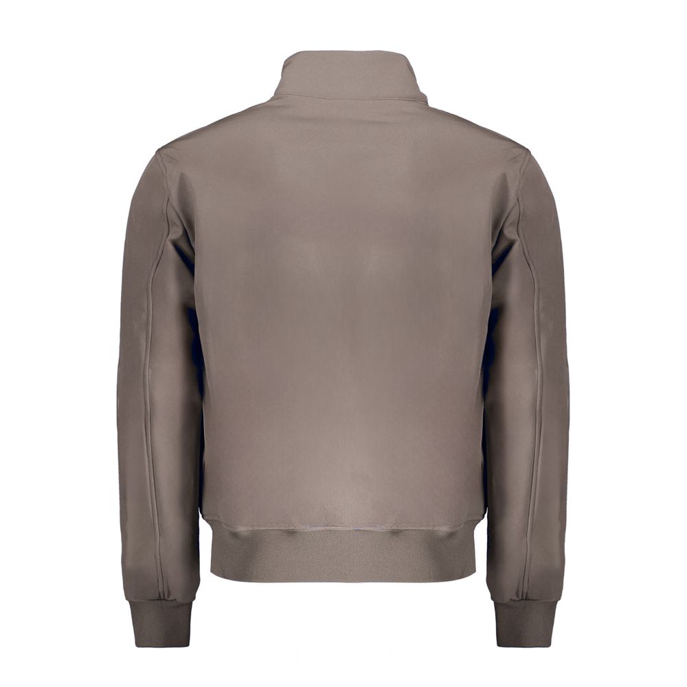 Brown Polyester Men's Jacket