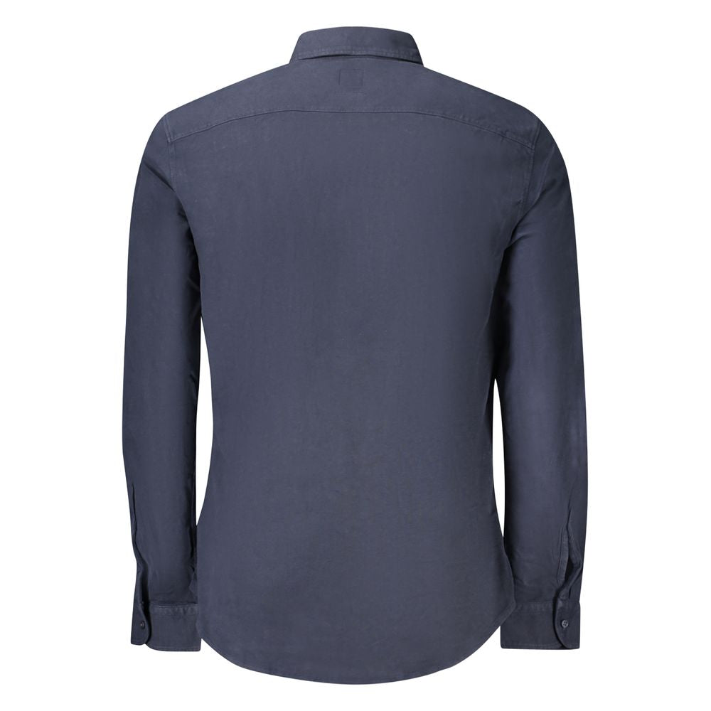 Blue Cotton Men's Shirt