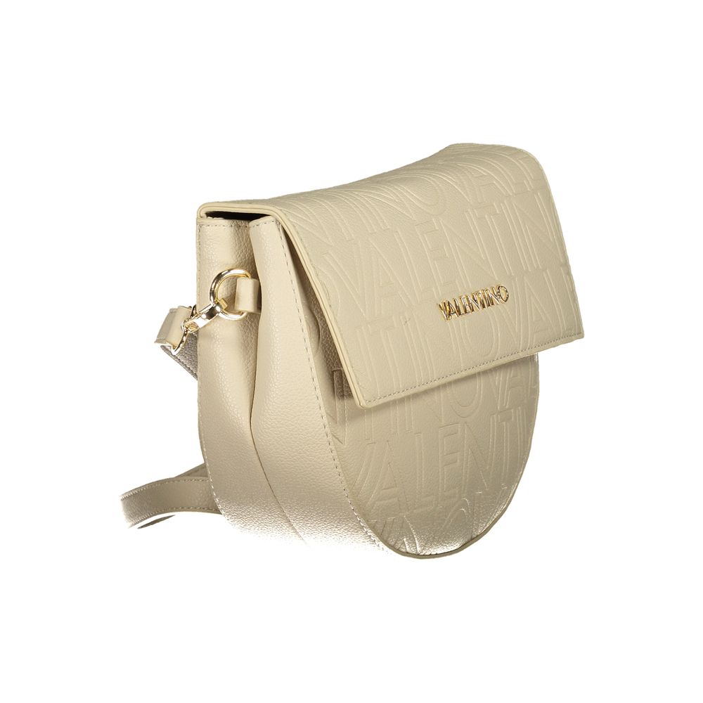 Beige Polyurethane Womens Bag