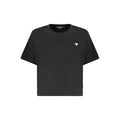 Black Cotton Women T-Shirt