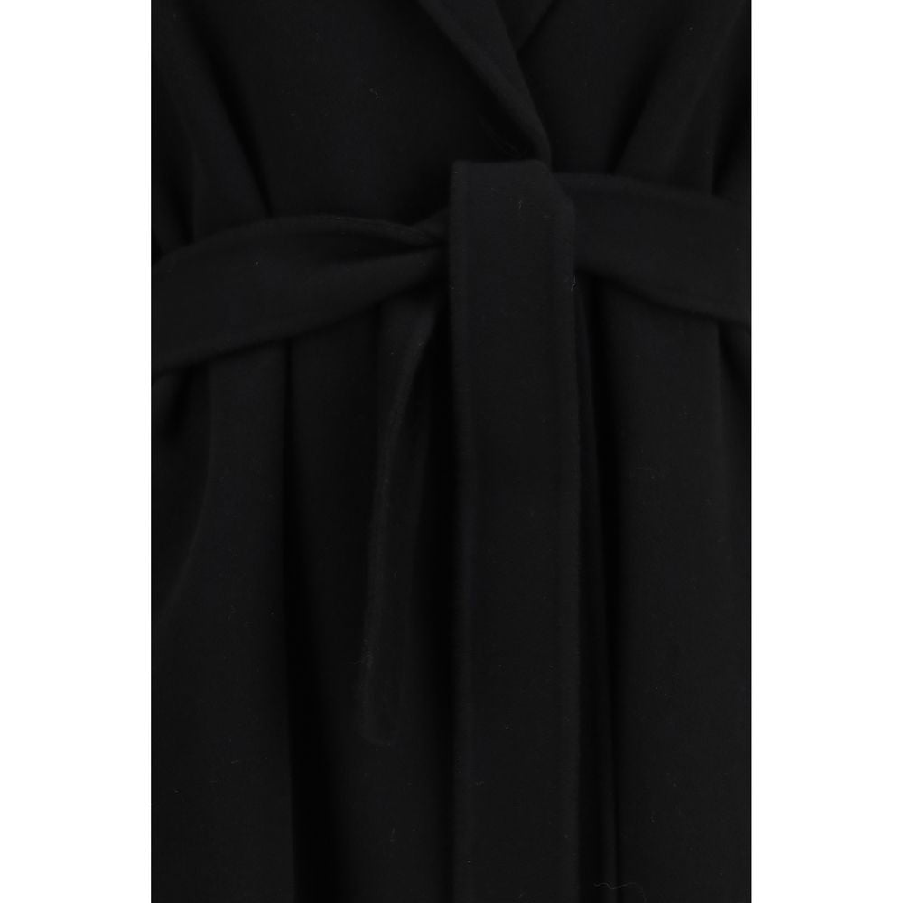 Black Wool Oves Aries Coat