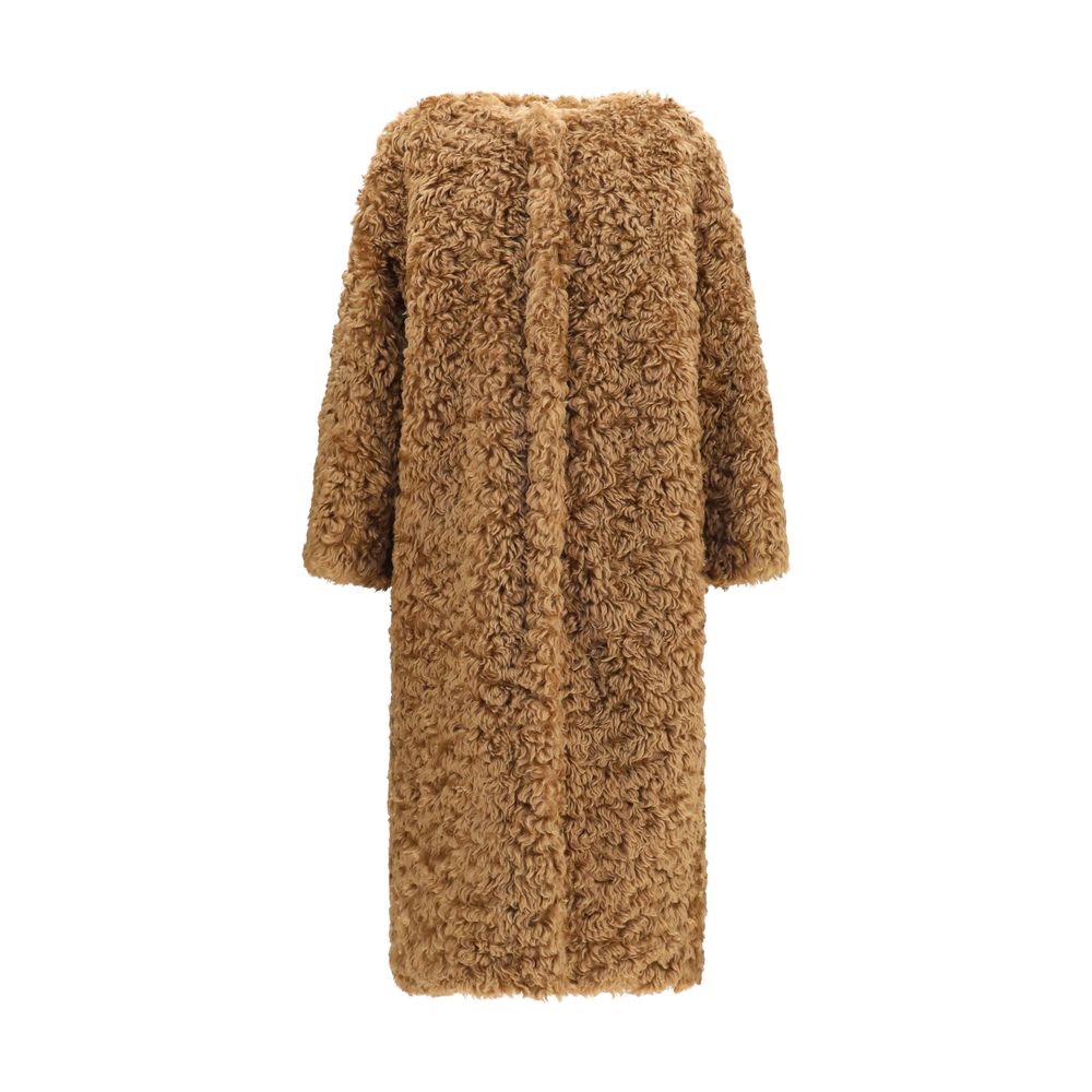 Brown Polyester Coat
