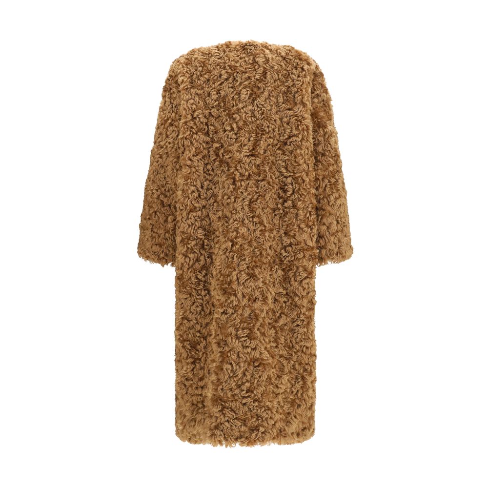 Brown Polyester Coat