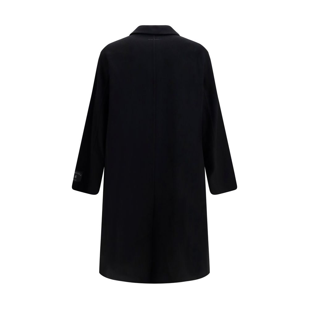 Black Wool Oves Aries Coat