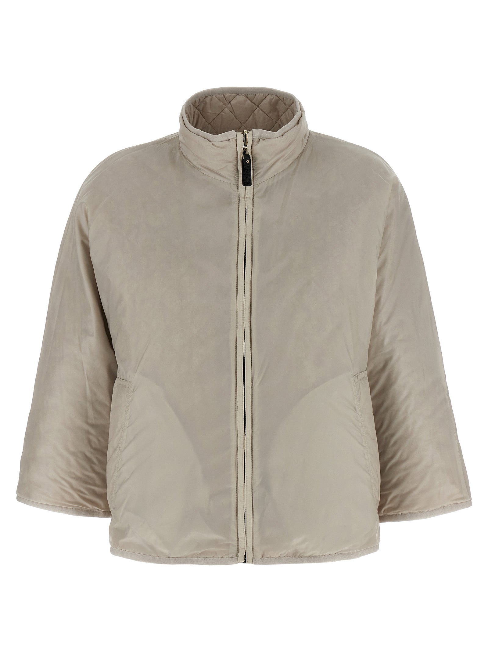 Gray Polyester Coat