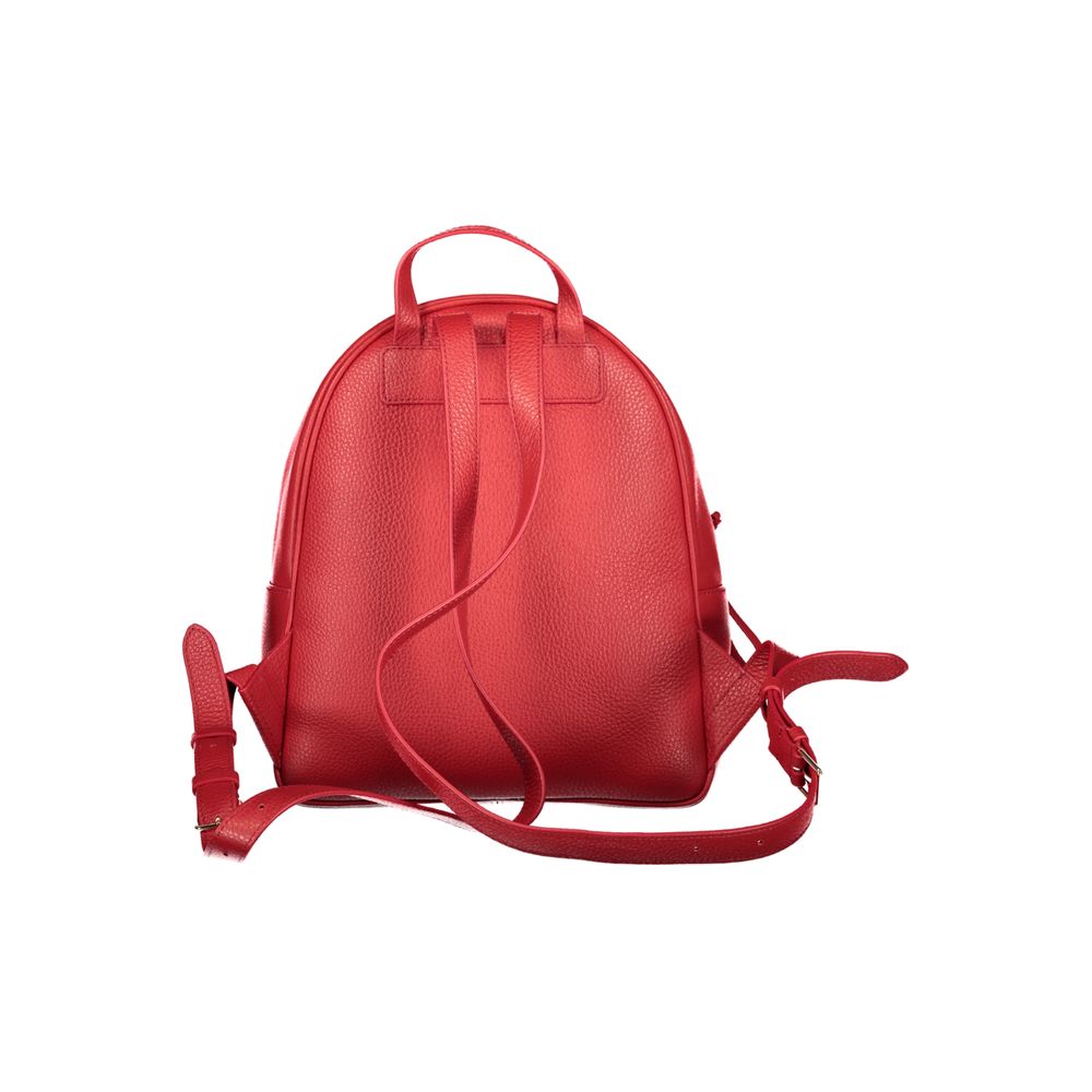 Red Leather Women's Backpack