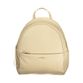 Beige Leather Womens Backpack