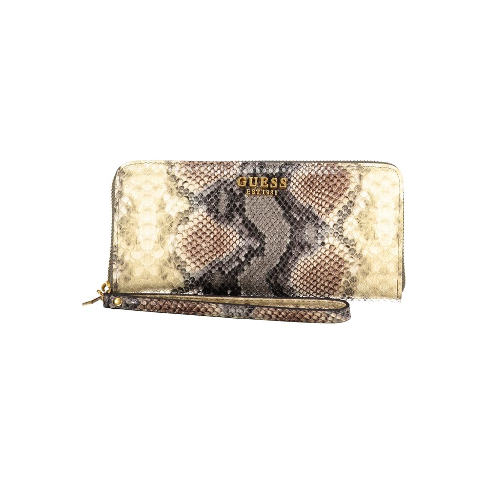 Beige Polyurethane Women's Wallet