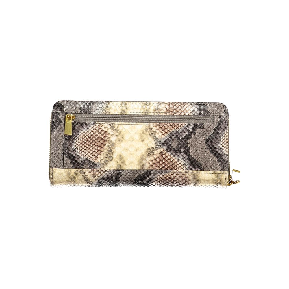 Beige Polyurethane Women's Wallet