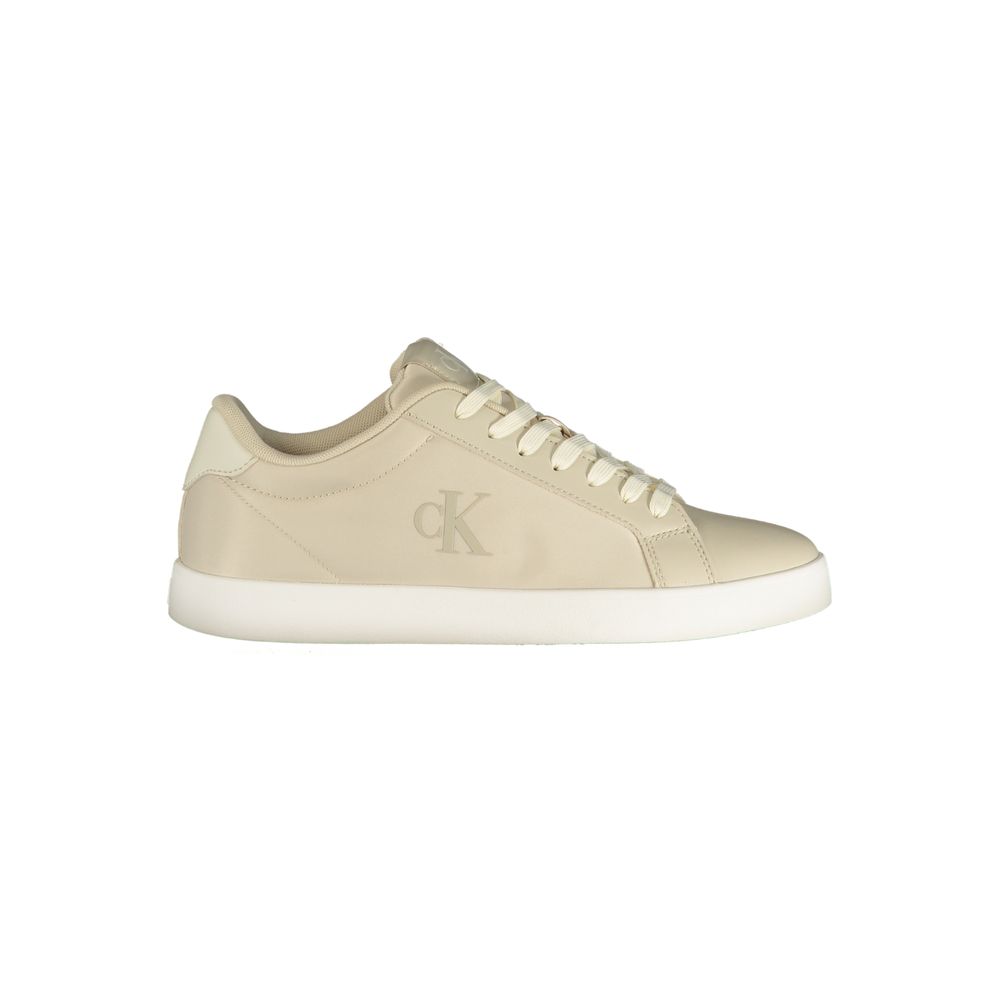 Beige Polyurethane Womens Sneaker