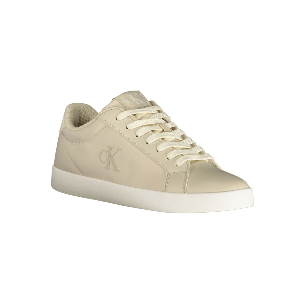 Beige Polyurethane Womens Sneaker