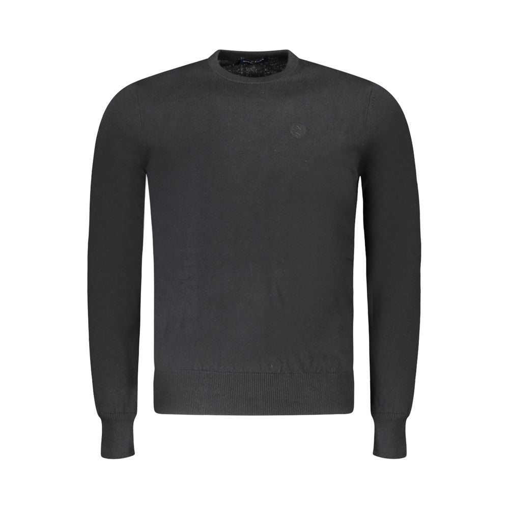 Black Fabric Men's Sweater