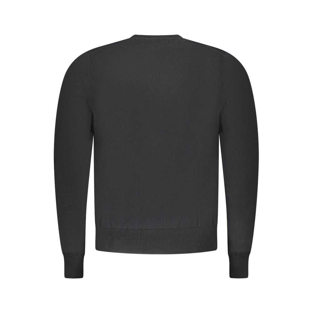 Black Fabric Men's Sweater