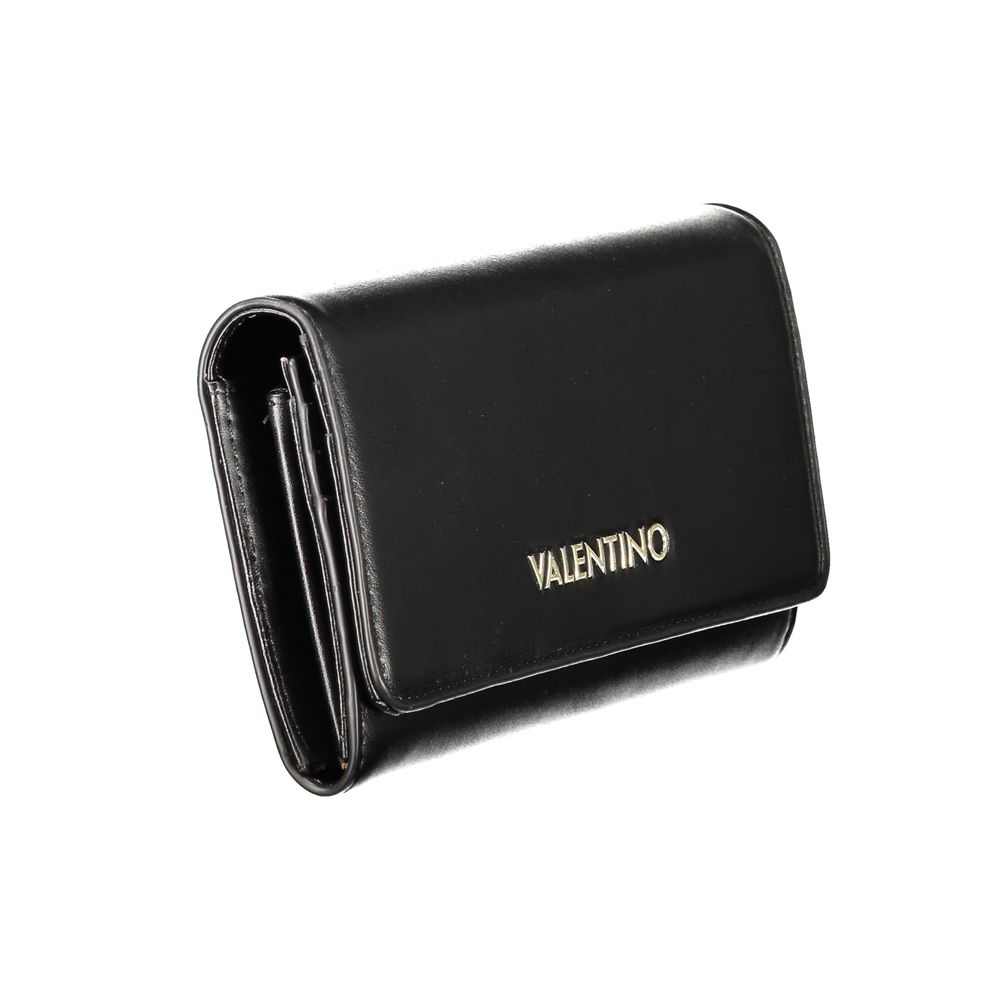 Black Polyurethane Women's Wallet