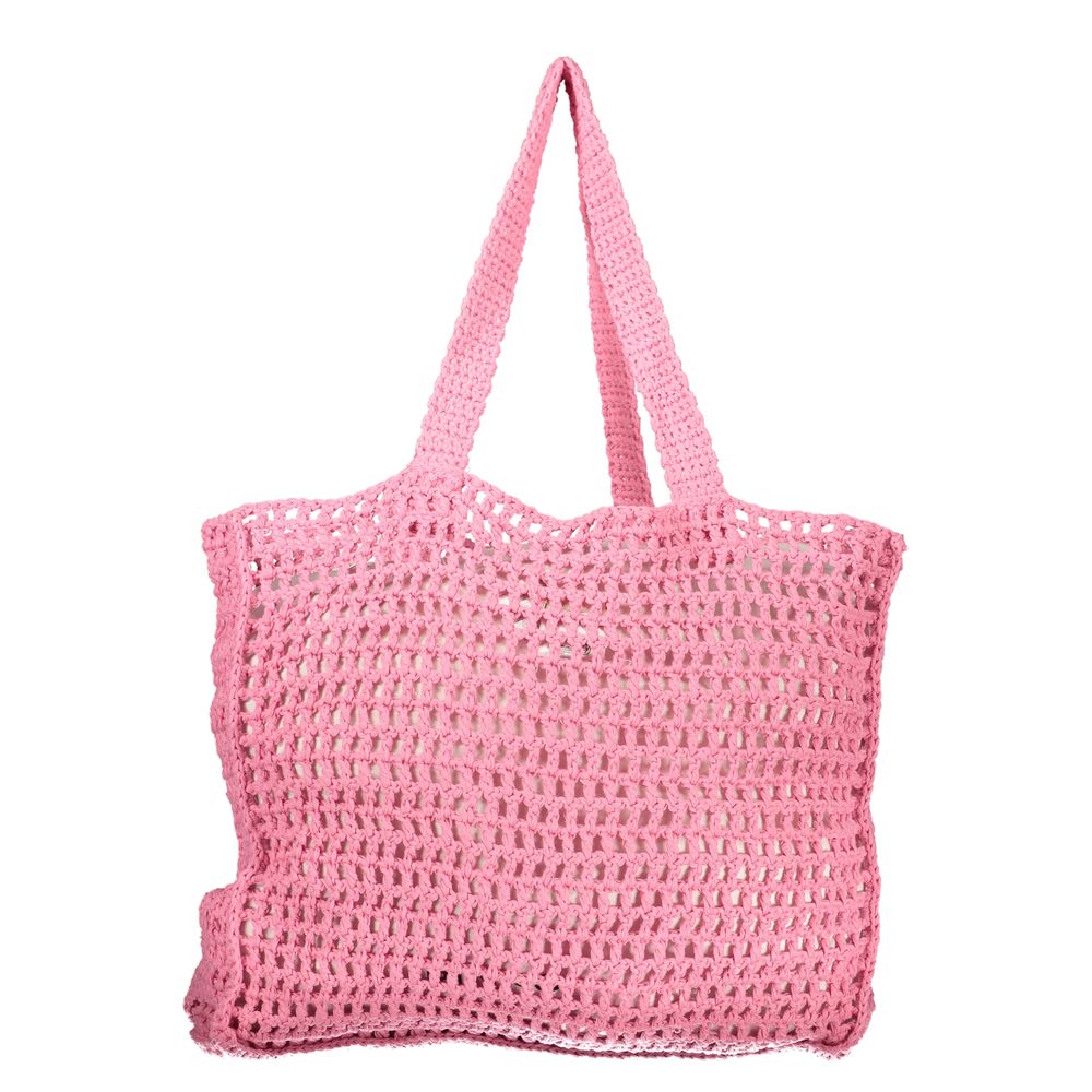 Pink Cotton Women's Shoulder Bag