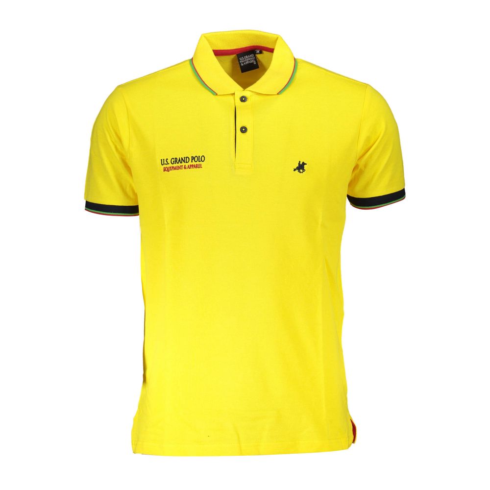Yellow Cotton Men's Polo Shirt