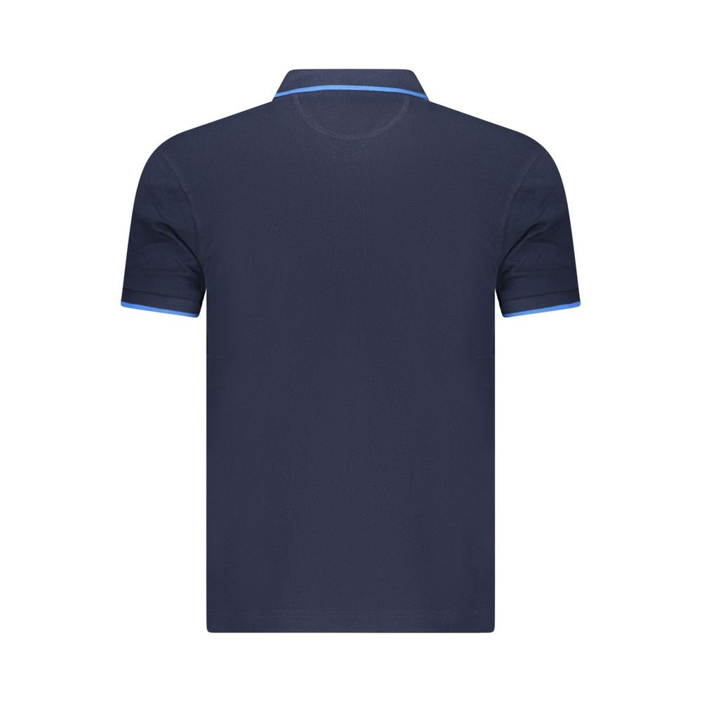 Blue Cotton Men's Polo Shirt
