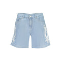Light Blue Cotton Women's Short