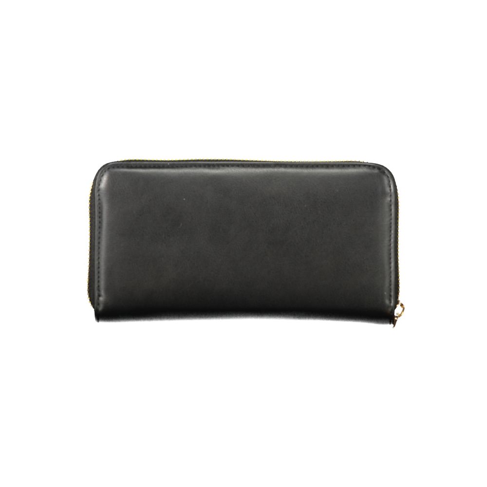 Black Polyurethane Women's Wallet