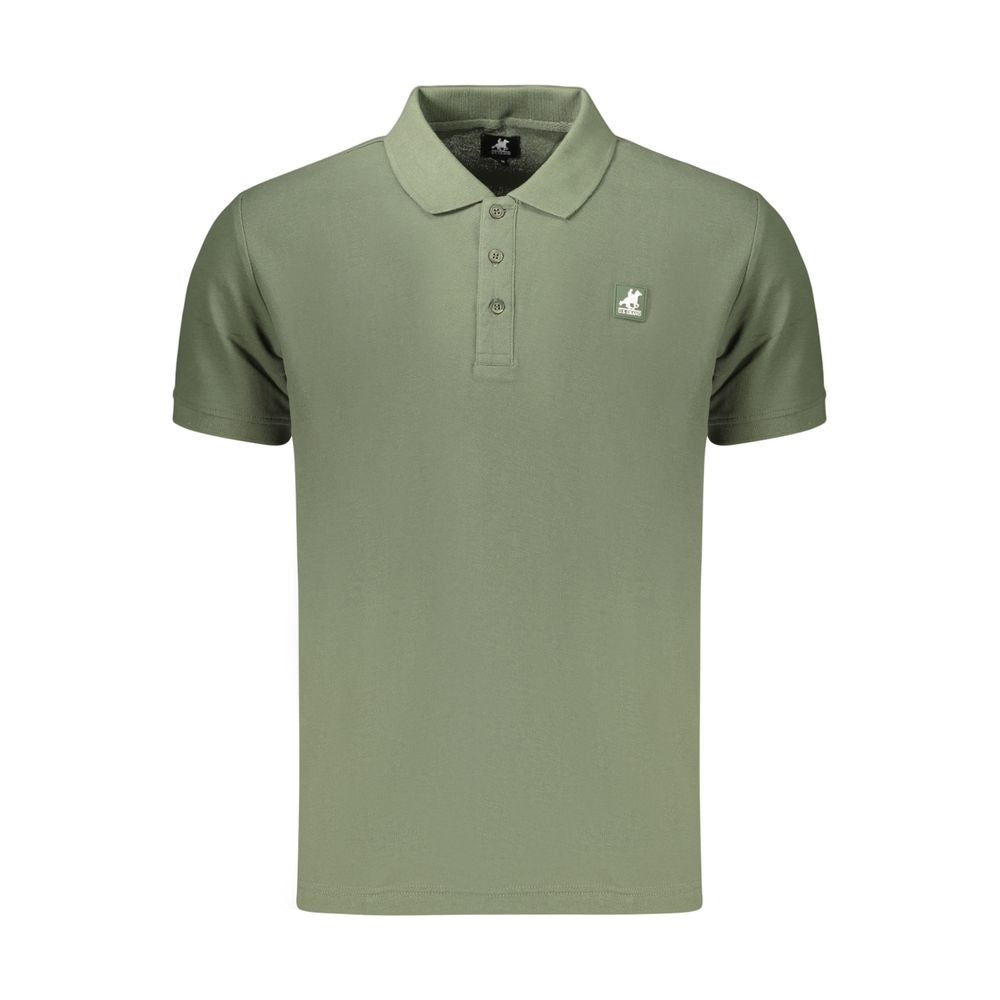 Green Cotton Men's Polo Shirt