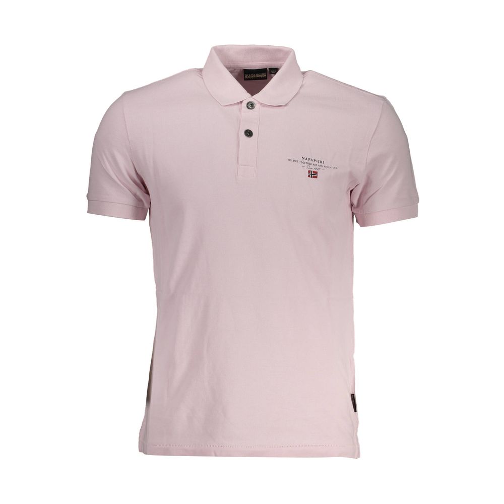 Pink Cotton Polo Shirt