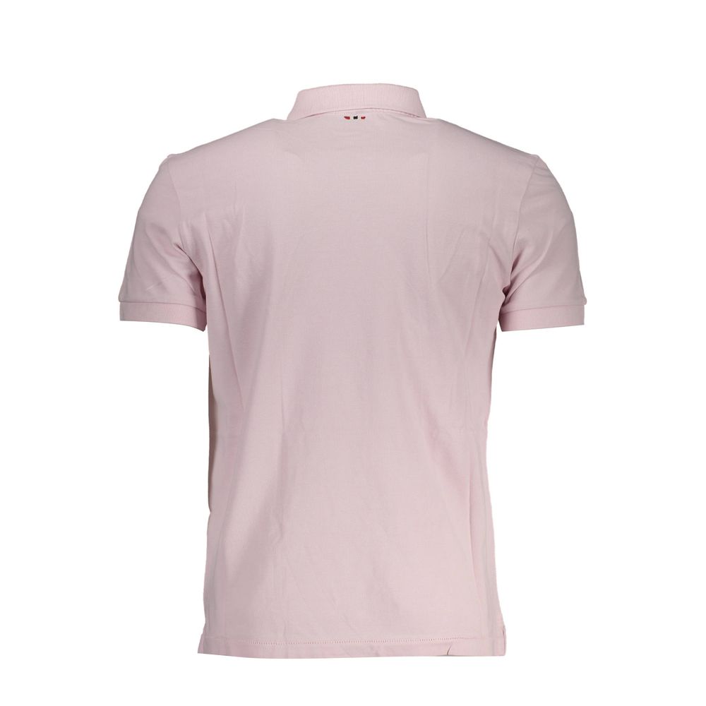 Pink Cotton Polo Shirt