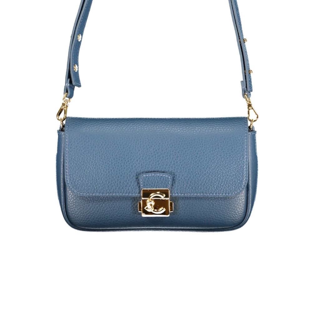 Blue Leather Handbag