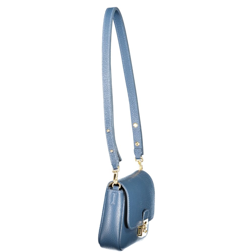 Blue Leather Handbag