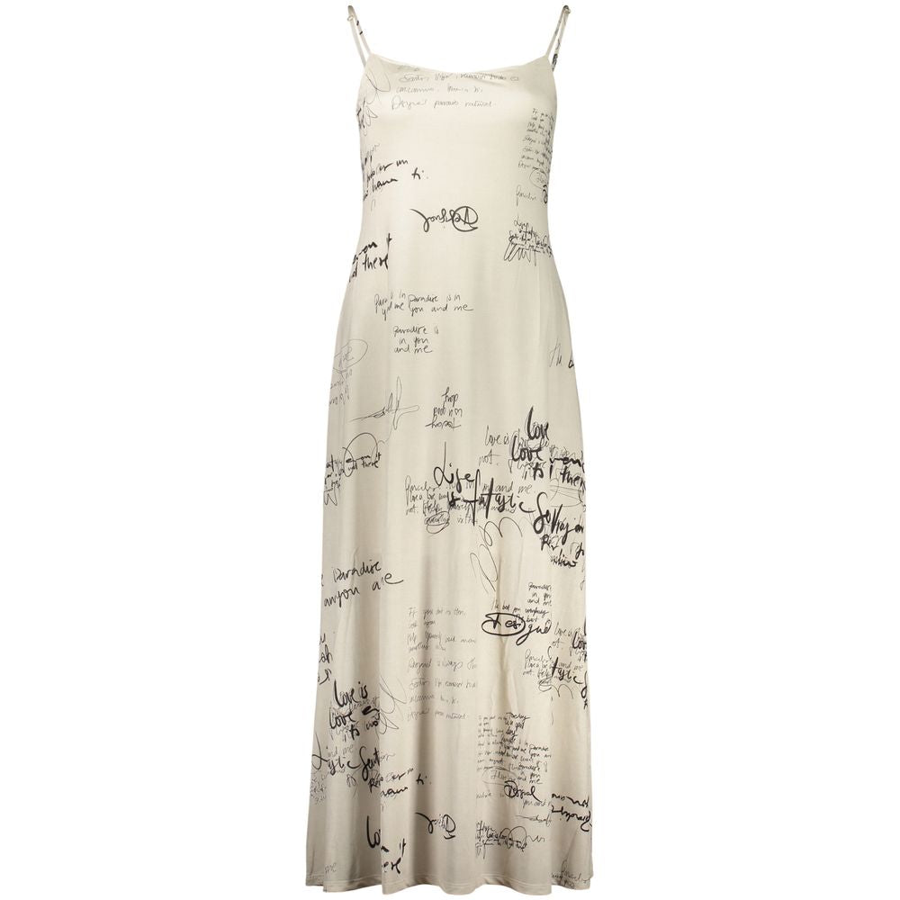White Polyester Casual Dress