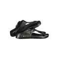 Black Plastic Flip-Flop Sandals