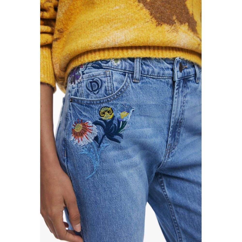 Blue Cotton Jeans Denim