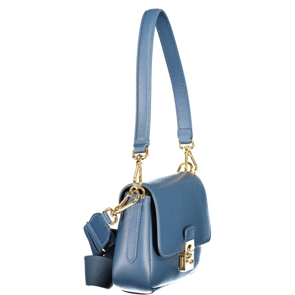 Blue Leather Handbag