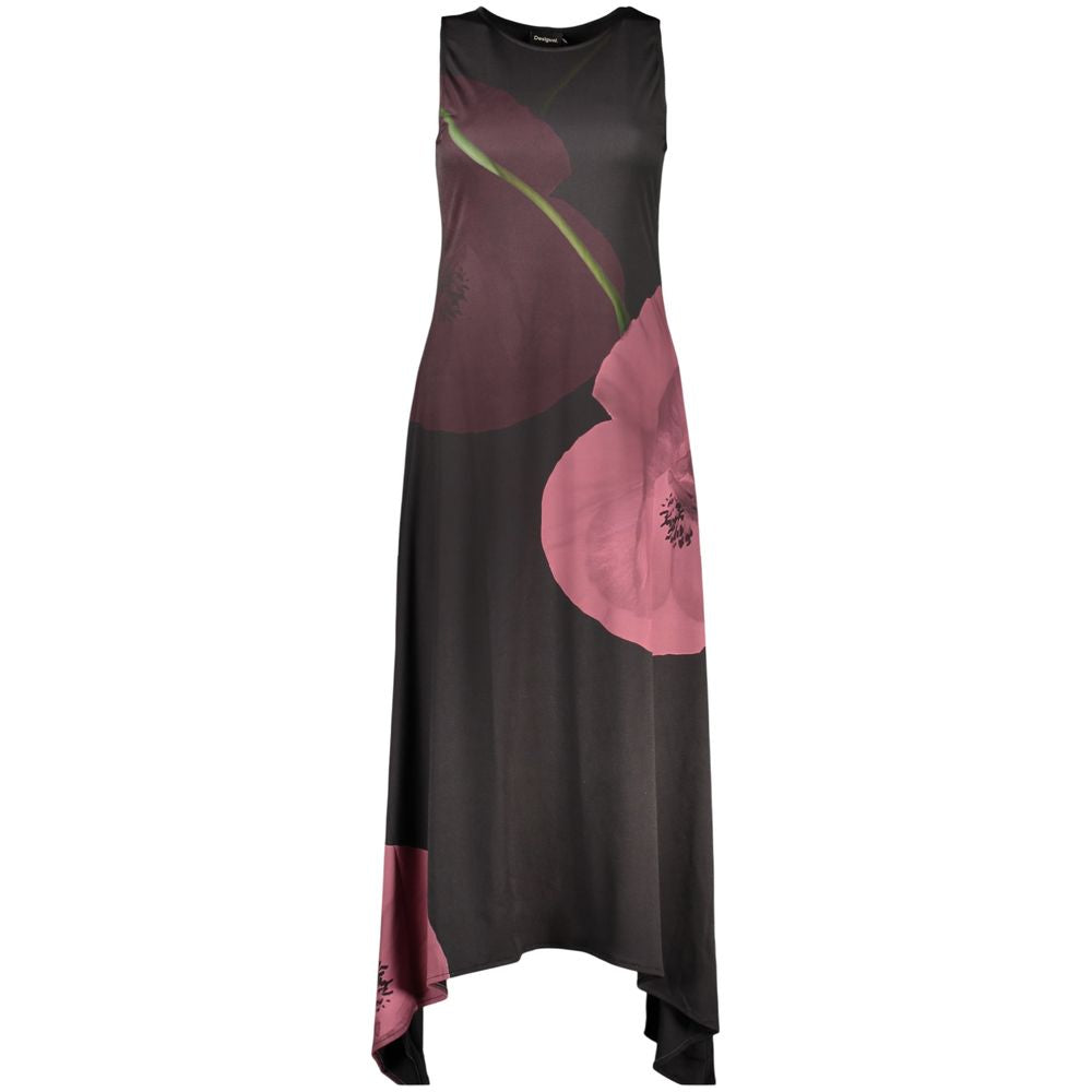 Black Polyester Casual Dress