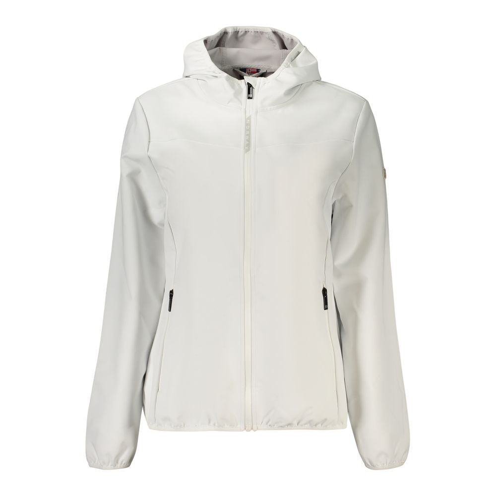 White Polyester Shell Jacket