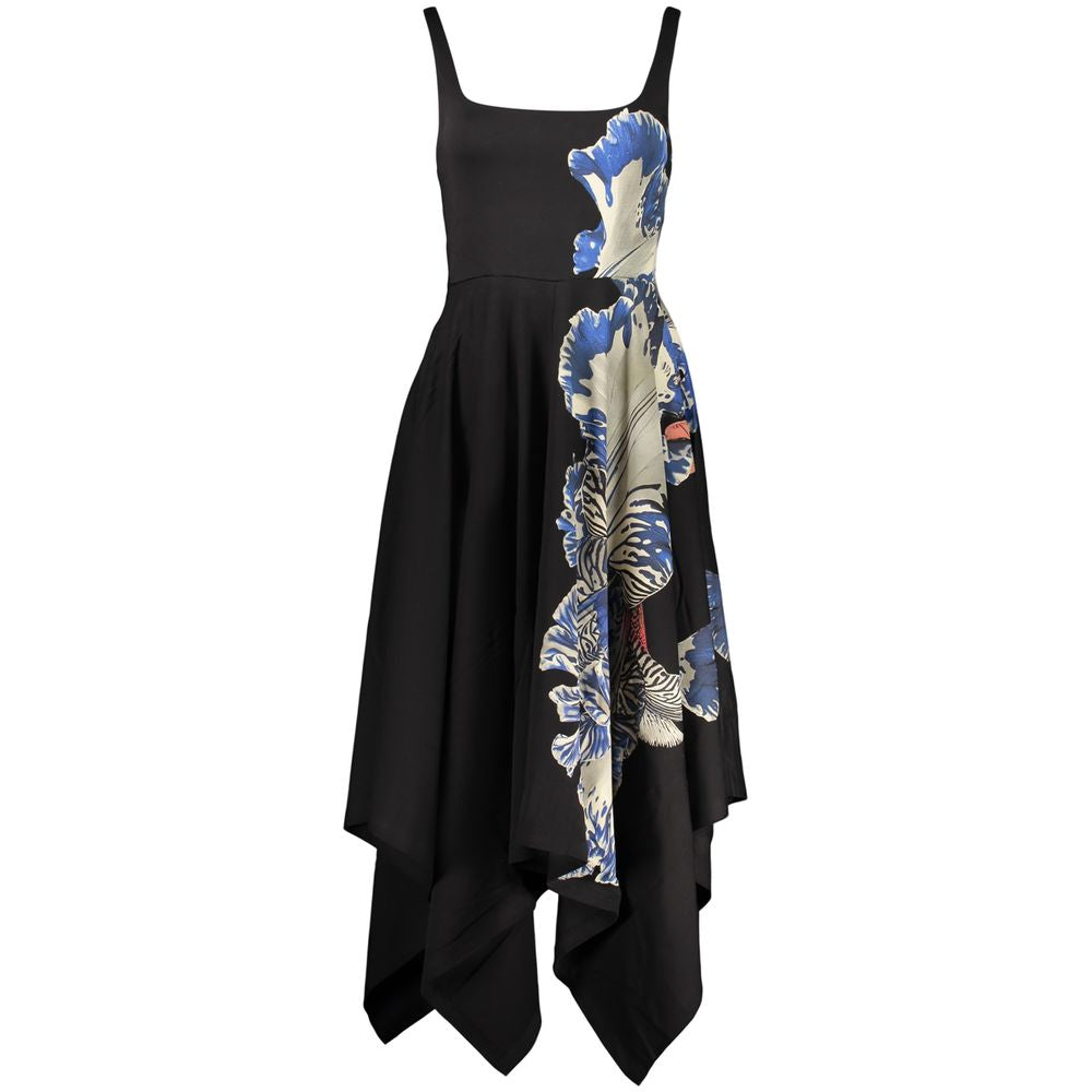 Black Cotton Casual Dress