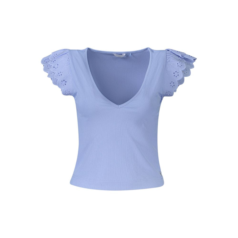 Blue Polyester T-Shirt