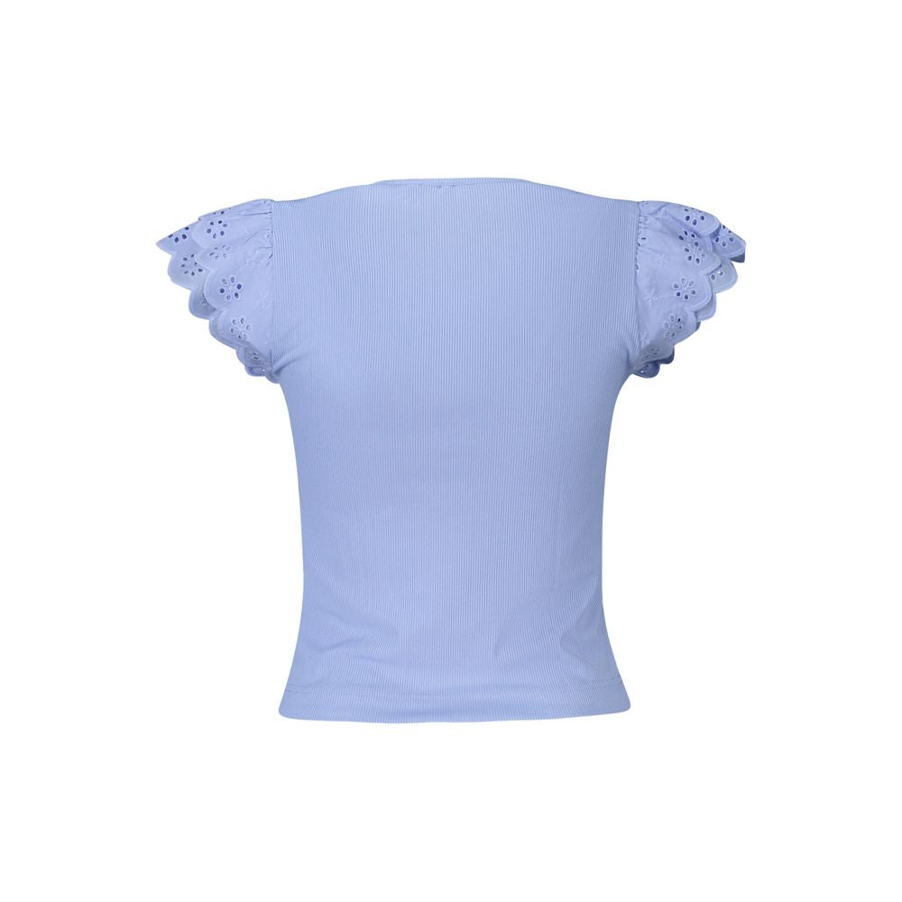 Blue Polyester T-Shirt