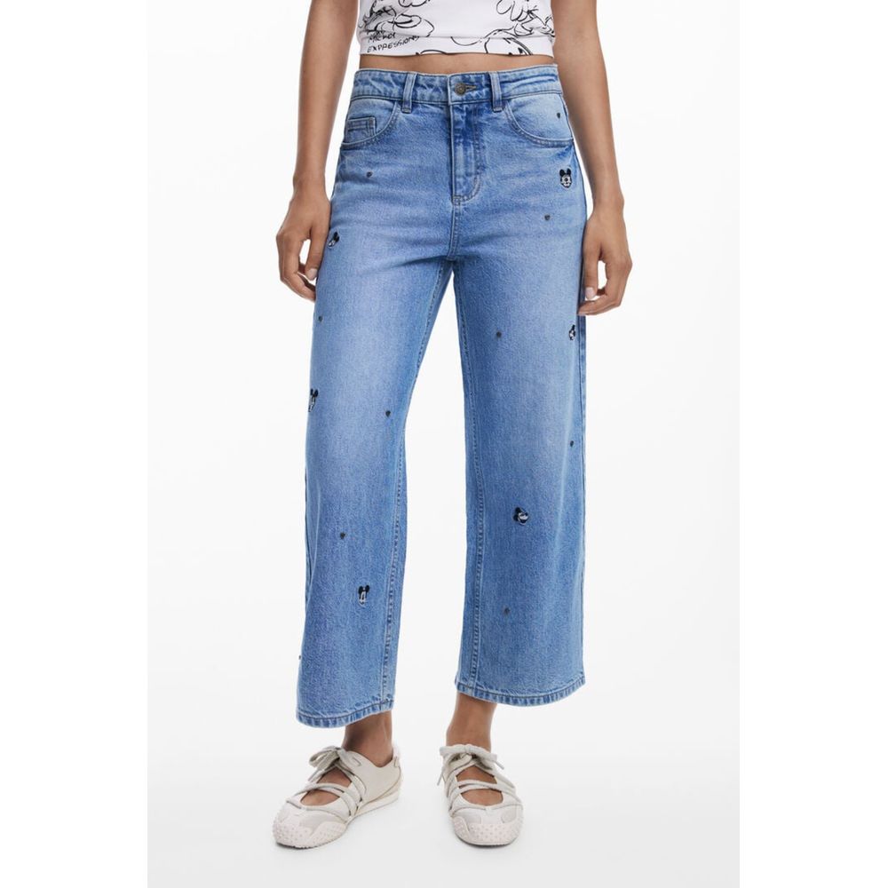 Blue Cotton Relaxed Fit Jeans