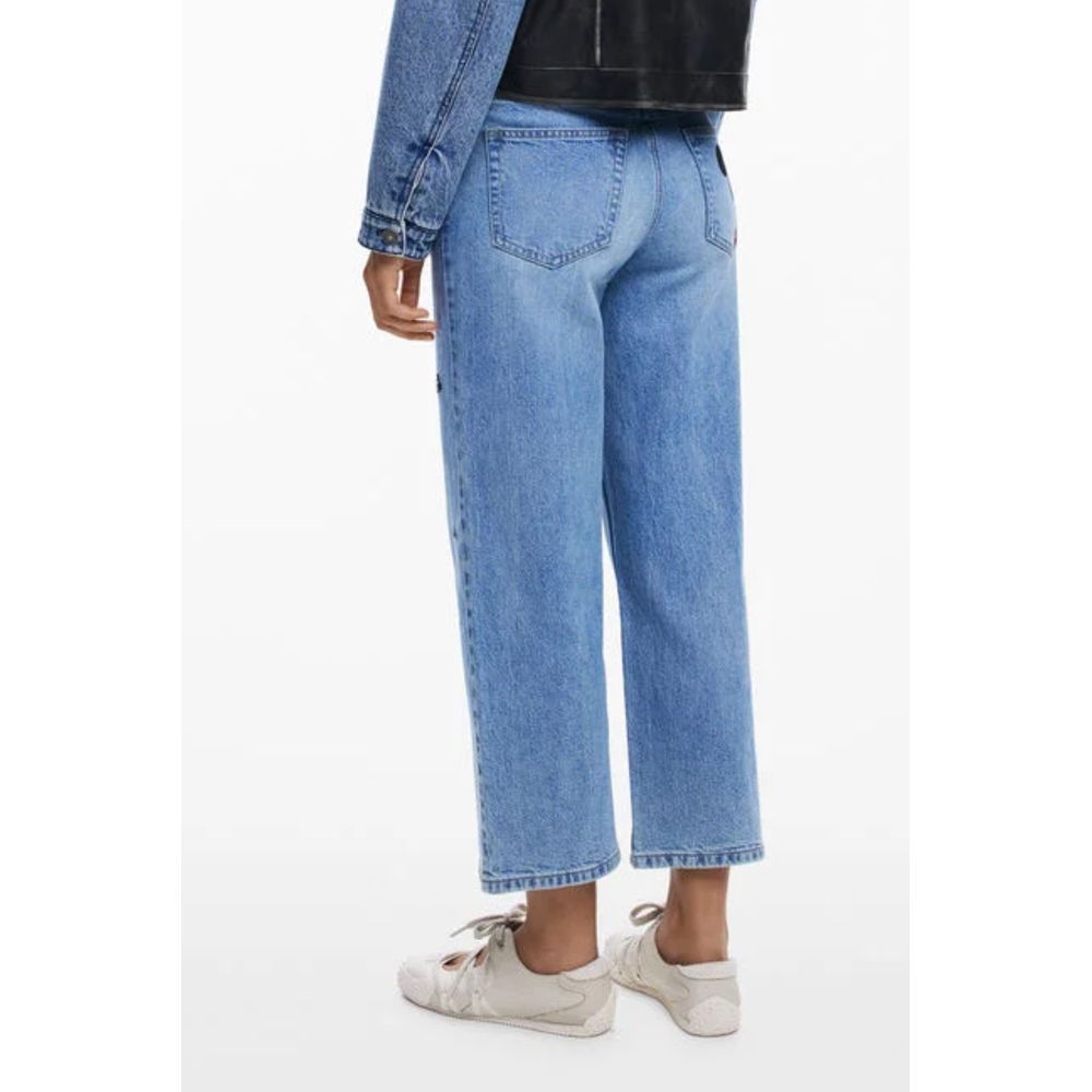 Blue Cotton Relaxed Fit Jeans