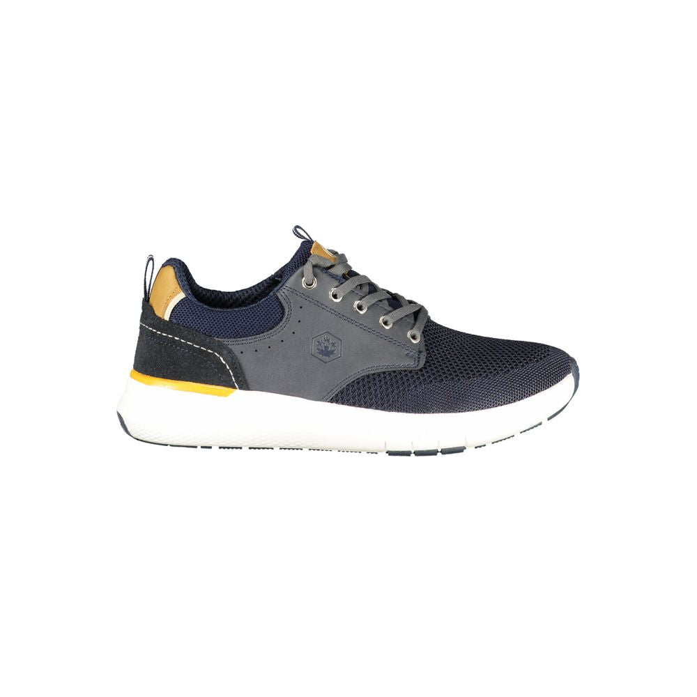 Blue Polyester Athletic Sneakers